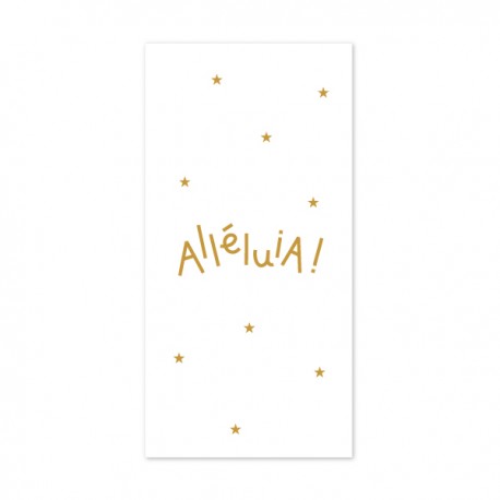 Signet religieux Alléluia et ses étoiles dorées – 6 x 12cm - Signets religieux papeterie religieuse God save the king