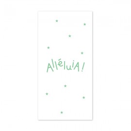 Signet religieux Alléluia et ses étoiles vertes – 6 x 12cm