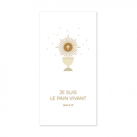 Signet de Communion avec ostensoir et ciboire – 6 x 12 cm - God save the king Signets religieux