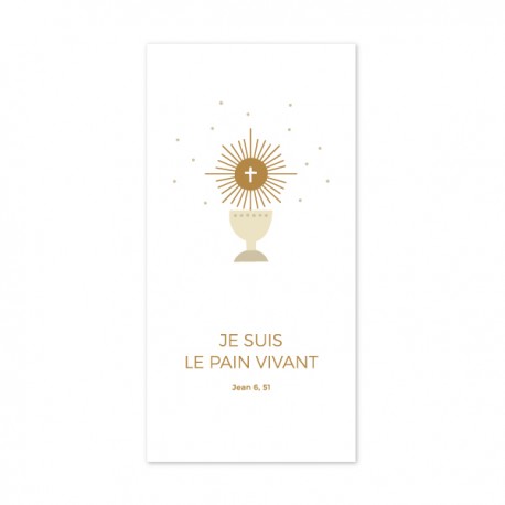 Signet de Communion avec ostensoir et ciboire - Signets religieux papeterie religieuse Godsavetheking