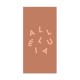Signet religieux Alléluia en corail sur fond terracotta - Signets religieux papeterie religieuse Godsavetheking