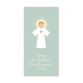 Signet religieux Vierge de Lumière, tu es la source vive – 6 x 12 cm