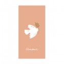 Signet religieux rose Esprit-Saint et son rameau d'amour