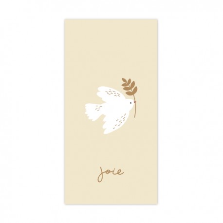Signet religieux crème Esprit-Saint et son rameau de joie - Signets religieux papeterie religieuse Godsavetheking