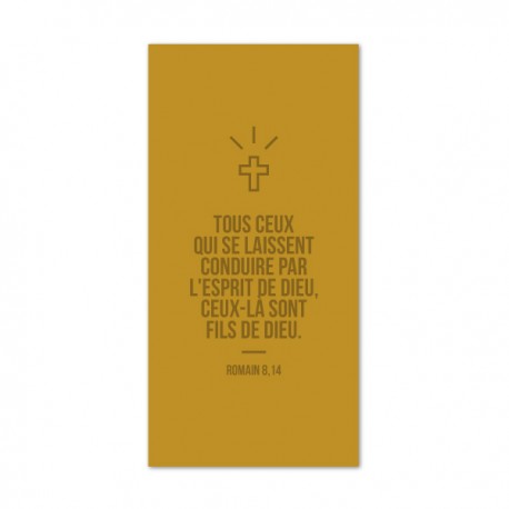 Signet de Confirmation citation de la Bible - Croix ocre - Images et signets de Confirmation Godsavetheking