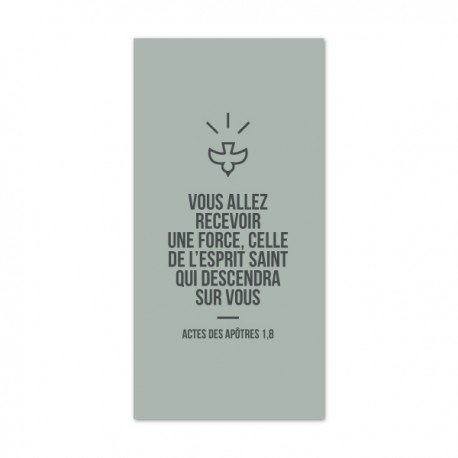 Signet de Confirmation citation de la Bible - Saint Esprit - 6 x 12 cm - Images et signets de Confirmation God save the king