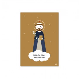Carte Saint Dominique, saint patron des scientifiques - Images saints patrons papeterie religieuse Godsavetheking