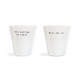 Coffret 2 tasses Expresso en porcelaine "Ubi caritas et amor, Deus ibi est" - Porcelaine objets religieux God save the king
