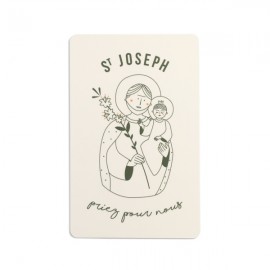 Carte rigide de prière à saint Joseph - Images et cartes religieuses papeterie religieuse Godsavetheking