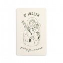 Carte prière rigide spéciale année saint Joseph - 5,5 x 8,5 cm