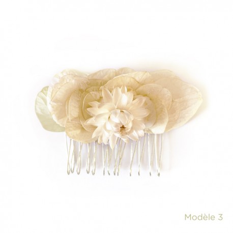 Peigne à cheveux fleurs séchées COLETTE - Couronne de tête et peigne à cheveux Godsavetheking