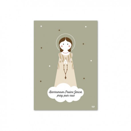 Carte Bienheureuse Pauline Jaricot, patronne des missions - Images saints patrons papeterie religieuse Godsavetheking