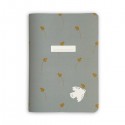 Carnet de notes bleu gris Esprit Saint et son rameau d’olivier doré 60 pages - 14,8 x 21 cm