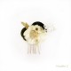Peigne cheveux CASTILLE 2 cm - Fleurs séchées crème et eucalyptus - Couronne de tête et peigne à cheveux Godsavetheking