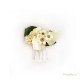 Peigne cheveux CASTILLE 2 cm - Fleurs séchées crème et eucalyptus - Couronne de tête et peigne à cheveux Godsavetheking