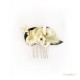 Peigne cheveux CASTILLE 2 cm - Fleurs séchées crème et eucalyptus - Couronne de tête et peigne à cheveux Godsavetheking