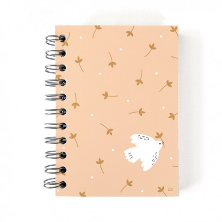 accessoire papeterie carnet spirale vintage roses