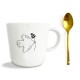 Coffret cadeau mug porcelaine Esprit-Saint avec cuillère dorée - God save the king Mugs et timbales en porcelaine