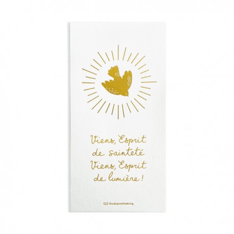 Signet religieux Esprit-Saint en Or à chaud - Images et signets de Confirmation Godsavetheking