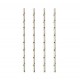Pailles blanches étoiles dorées x 20 - Décoration de Fête Godsavetheking