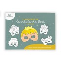 Kit de 12 masques à colorier Crèche de Noël + livret pour réaliser une Crèche vivante