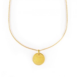 Collier chaîne médaille Esprit-Saint 15 mm plaqué or - Colliers et sautoirs Godsavetheking