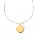 Collier grande chaîne médaille Colombe et son rameau 20 mm plaqué or - Colliers et sautoirs Godsavetheking