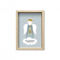 Cadre bois Saint Ange gardien - 16 x 11 cm