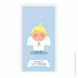 Signet de Communion avec le Communiant garçon - Images et signets de Communion Godsavetheking