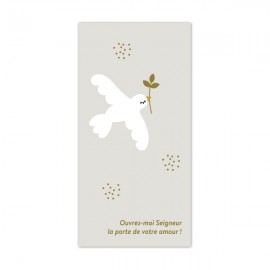 Signet religieux gris Esprit-Saint et son rameau