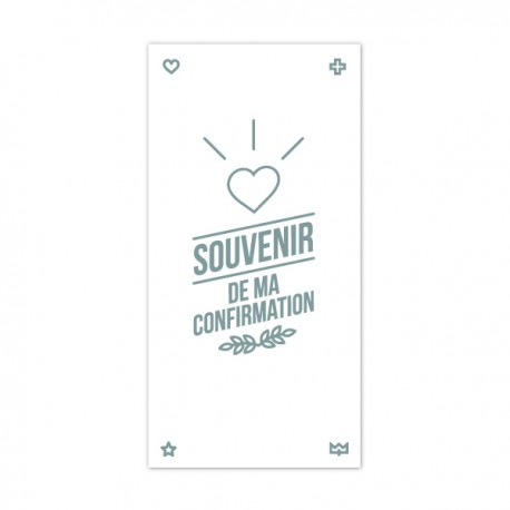 Signet de Confirmation symbole coeur - collection vintage - 6 x 12 cm - Images et signets de Confirmation God save the king