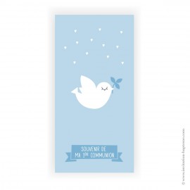 Signet de Communion bleu avec Esprit-Saint - Images et signets de Communion Godsavetheking