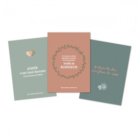 Lot de 3 cartes postales avec citations de Sainte Thérèse de Lisieux - Images et cartes religieuses papeterie religieuse Gods...