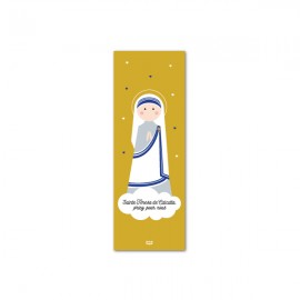 Marque-Page Sainte Mère Teresa de Calcutta avec sa prière - 5 x 14 cm - Signets religieux papeterie religieuse God save the king