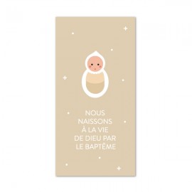 Signet de Baptême Nouveau-né - 6 x 12 cm