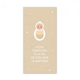 Signet de Baptême Nouveau-né - 6 x 12 cm - Images et signets de Baptême God save the king