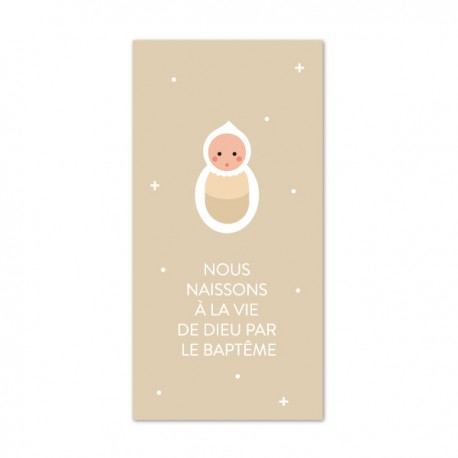 Signet de Baptême Nouveau-né - 6 x 12 cm - Images et signets de Baptême God save the king