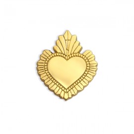Pin's Sacré-Cœur de Jésus doré - Pin's et écusson religieux Godsavetheking