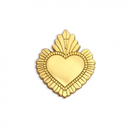 Pin's Sacré-Cœur de Jésus doré - Pin's et écusson religieux Godsavetheking