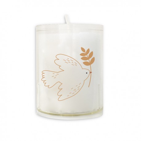 Bougie LED De Prière Sans Flamme - Verre Transparent, Ambiance Religieuse, Alimentation Par Batterie - Pour église, Célébrations