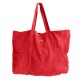 Grand Cabas en Lin Coquelicot avec Ichthus doré brodé – 50 x 40 x 18 cm - Sacs, pochettes et miroir de poche objets religieux...