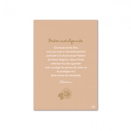 Carte postale prière indulgenciée Sainte Rita - Images et cartes religieuses papeterie religieuse Godsavetheking