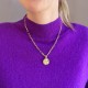 Collier médaille Vierge à l'enfant 18 mm et chaîne forçat plaqués or - Colliers et sautoirs Godsavetheking
