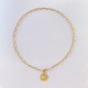 Collier médaille Vierge à l'enfant 18 mm et chaîne forçat plaqués or - Colliers et sautoirs Godsavetheking
