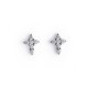 Boucles d'oreilles puce croix argent et zirconium - Boucles d'oreilles God save the king