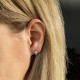Boucles d'oreilles puce croix argent et zirconium - Boucles d'oreilles Godsavetheking