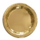 6 assiettes en carton Or metallisé - 23 cm - Décoration de Communion God save the king