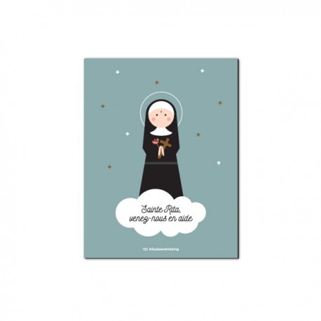 Magnet Sainte Rita format 10,5 x 14 cm - Magnets objets religieux God save the king