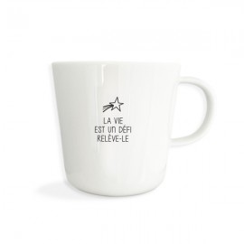 Mug porcelaine "La vie est un défi, relève-le" (Mère Teresa) - Porcelaine objets religieux God save the king