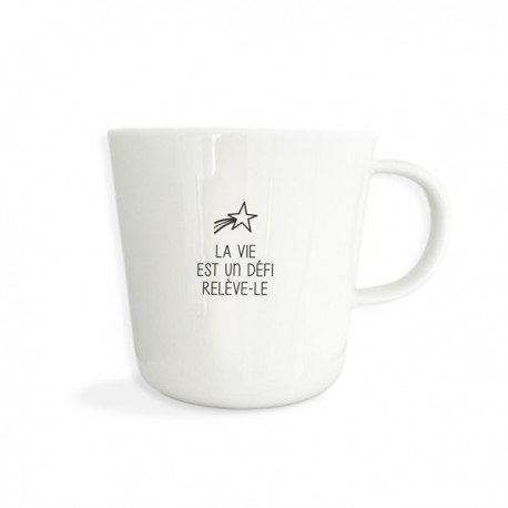 Mug porcelaine "La vie est un défi, relève-le" (Mère Teresa) - Porcelaine objets religieux God save the king